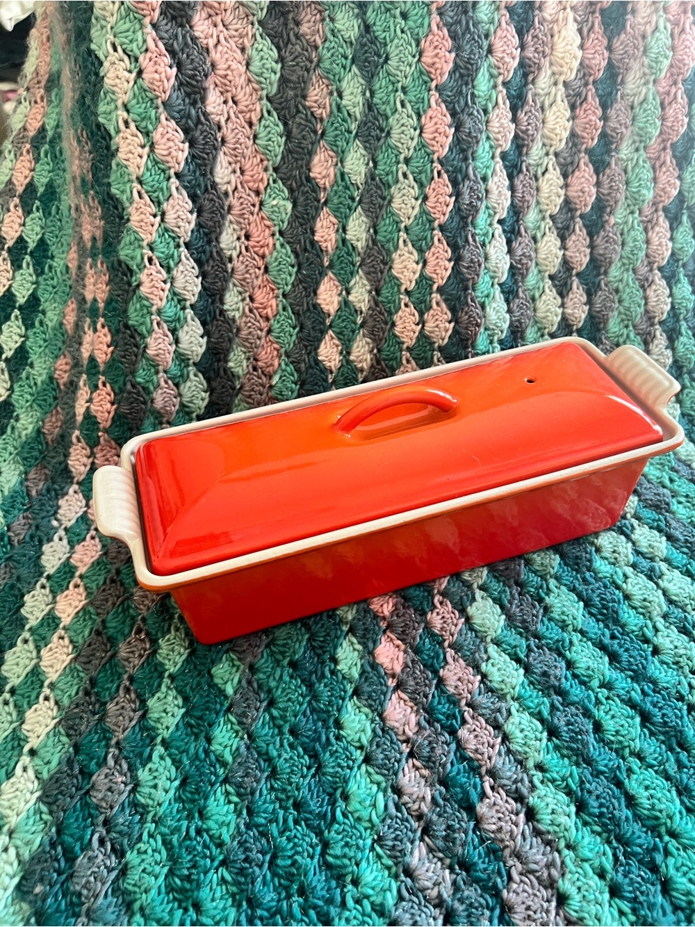 Le Creuset Volvanic Orange #28 Covered Pâté Terrine Mold
